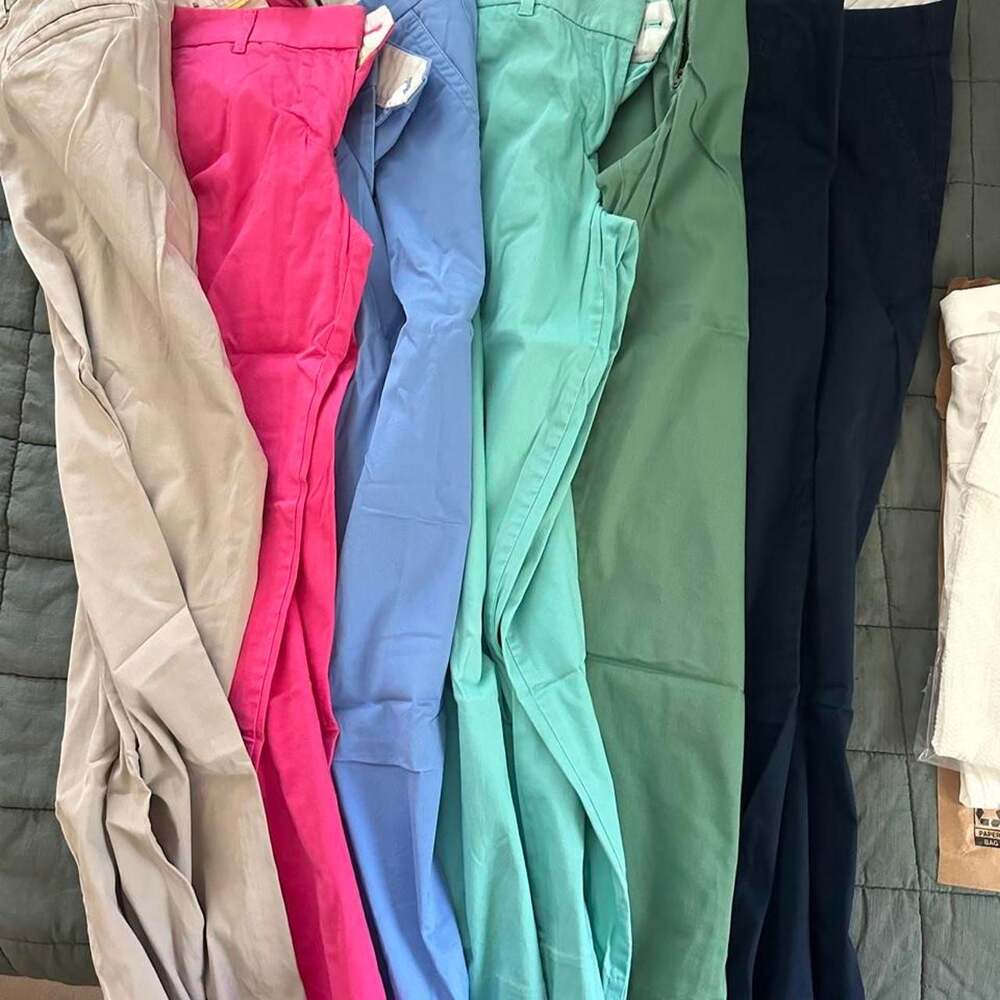 J.Crew City Fit Stretch Chino Pants Bundle - 6 Pairs, Size 2